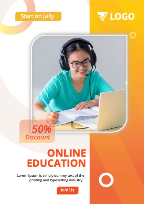 Craft and Download Your Online Education Flyer