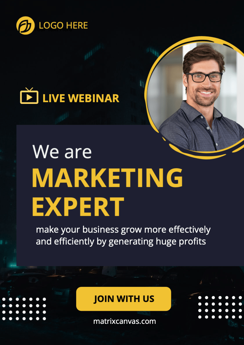 Boost Your Business: Live Marketing Webinar Flyer Unveiled