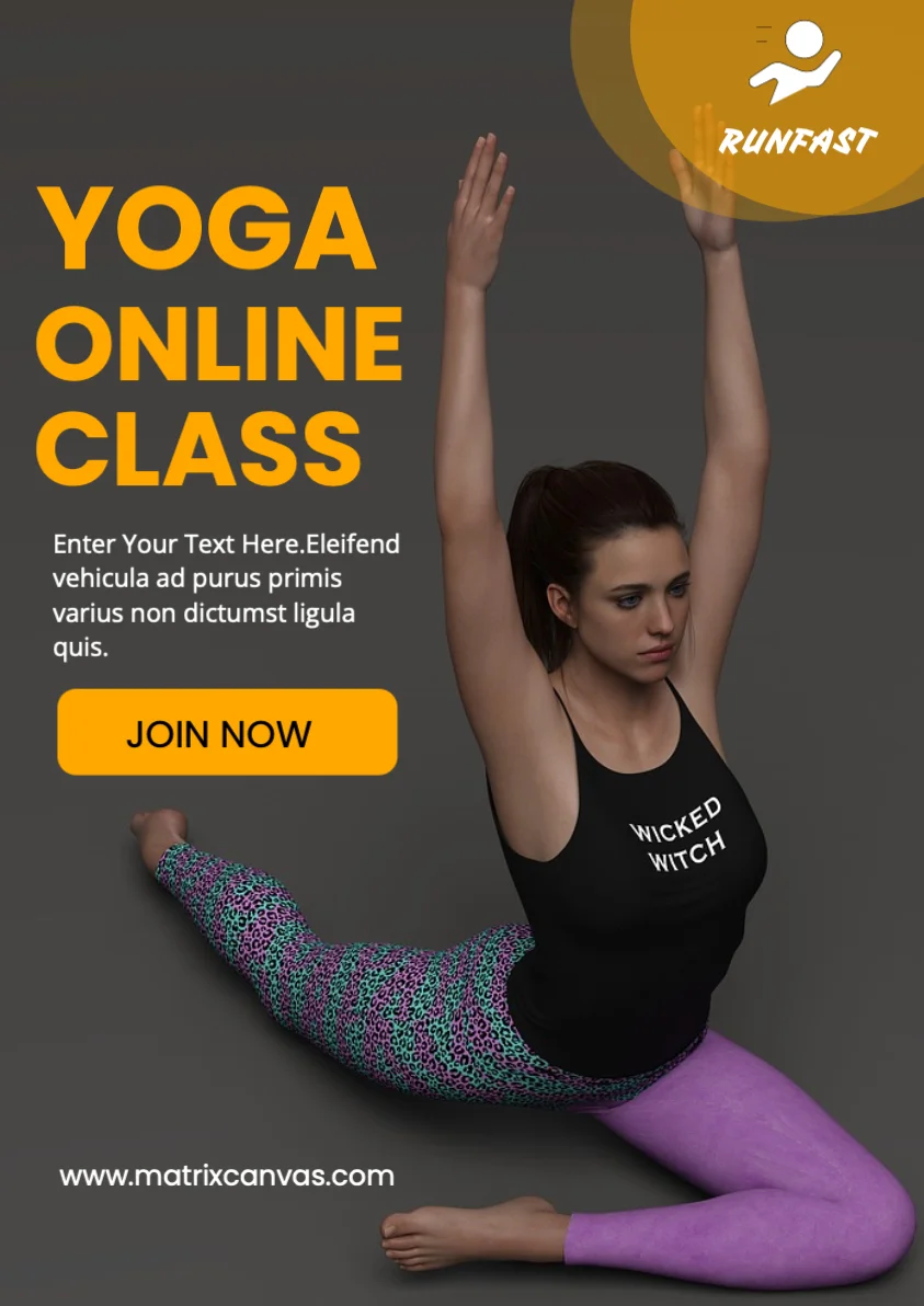 Personalize and Download Yoga Classes Flyer Design Today