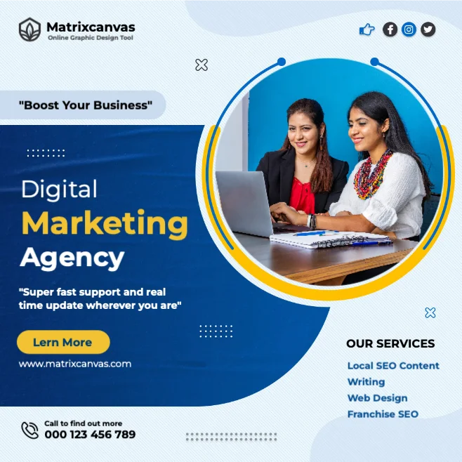 Digital marketing agency social media post