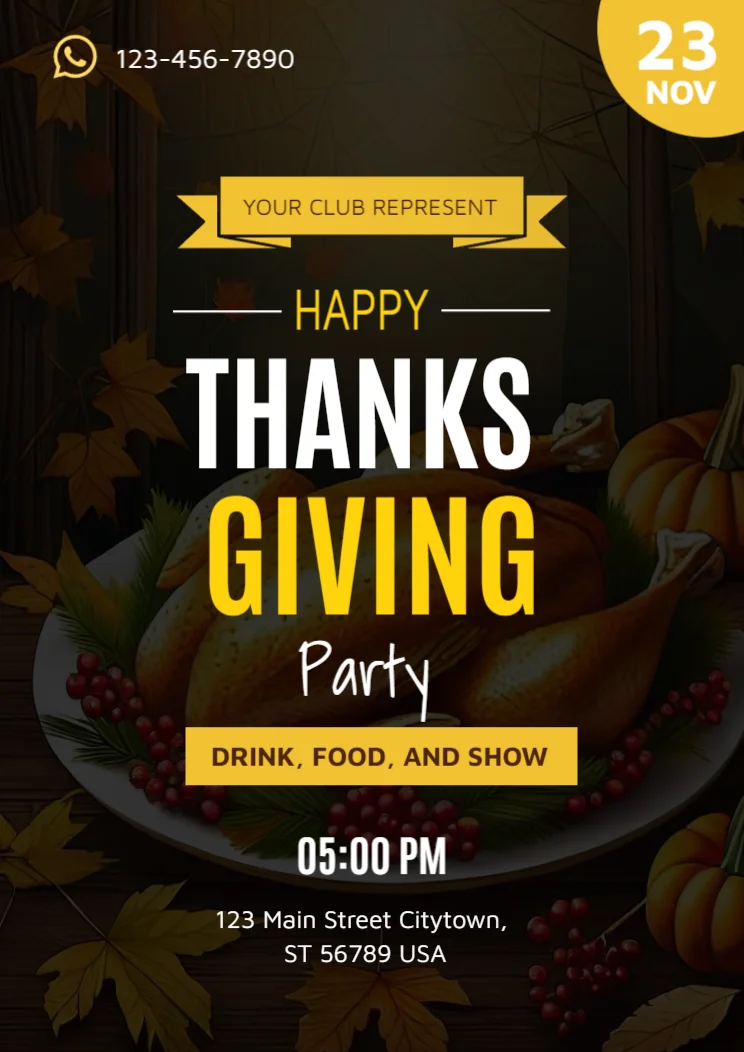 Design and Download Your Thanksgiving Flyer