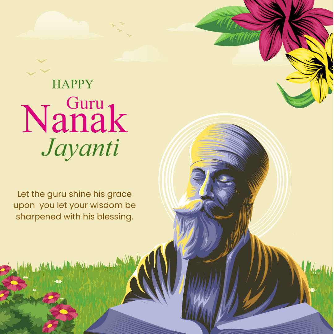 Create a Guru Nanak Jayanti greetings card online at no cost.