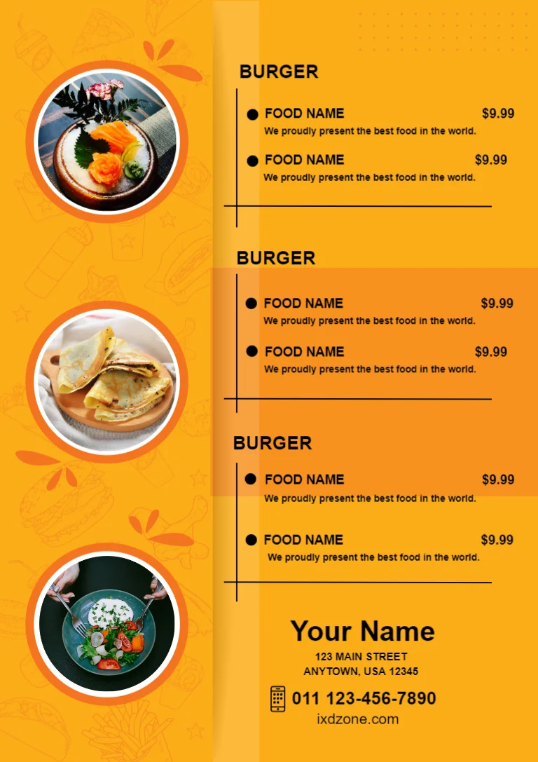 Create Your Custom Burger Menu with Our Online Design Tool