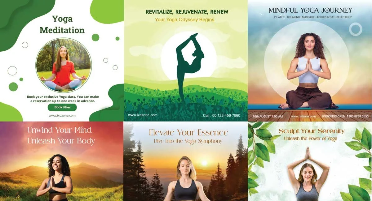 Explore professionally designed yoga templates you can customize and share easily from IxDZone.