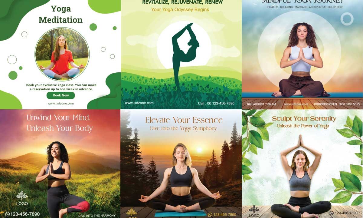 Explore professionally designed yoga templates you can customize and share easily from IxDZone.