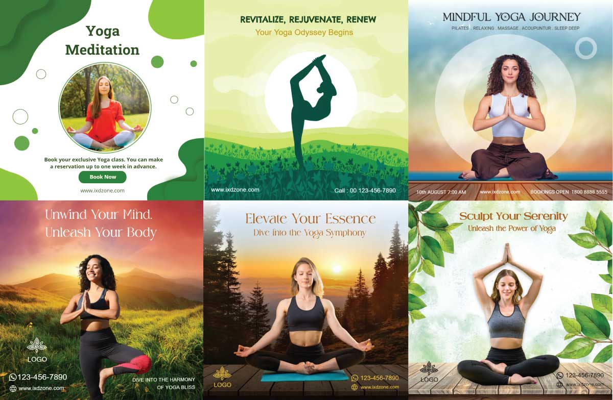 Free and customizable yoga templates