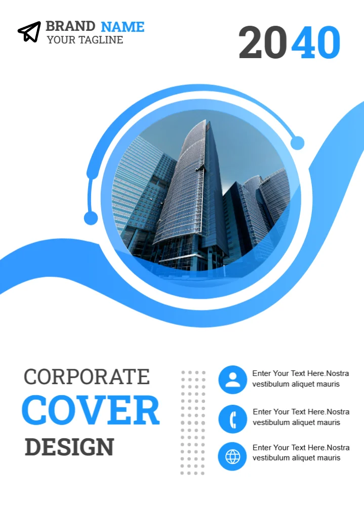 Integrate Our Blue Corporate Cover Page for a Lasting Impact